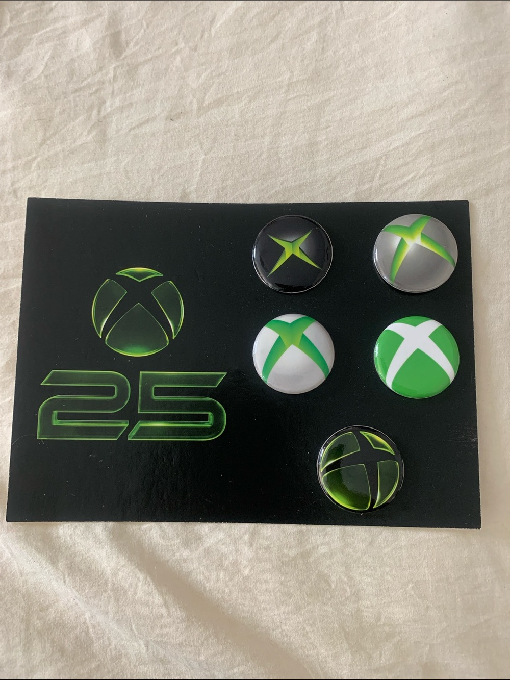 25th Anniversary Xbox logo eras pins - Green & White